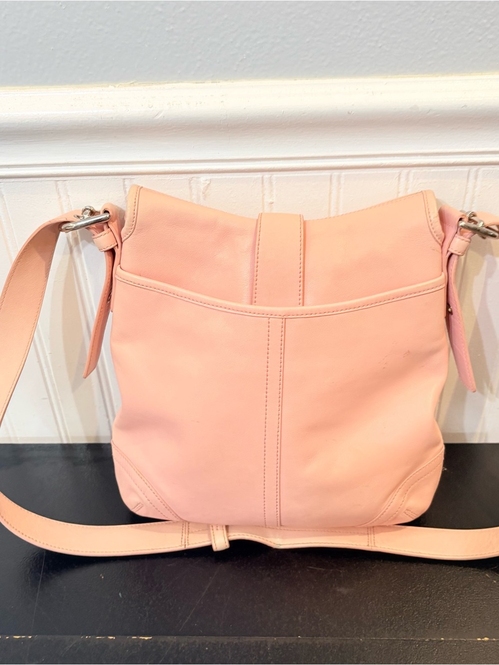 Coach Blush Pink Leather Bucket Shoulder Bag - Picture 5 of 8